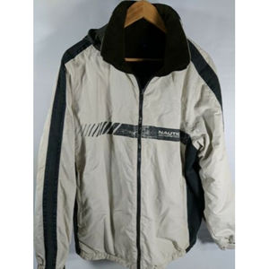 Vintage Reversible Nautica Green White 90 Competition Embroidered Jacket Size XL